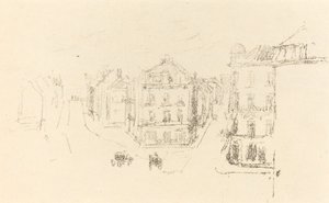 Próbavázlat: Grand Rue, Dieppe, c. 1891. alkotó: James Abbott McNeill Whistler