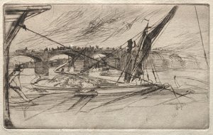 Vauxhall híd, 1861. alkotó: James Abbott McNeill Whistler