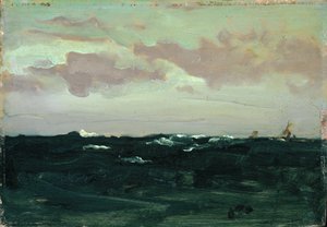 Lila és kék: A görgők között, 1893 körül (olaj a panelen) alkotó: James Abbott McNeill Whistler