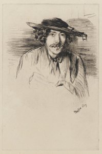 Whistler kalappal, 1859. alkotó: James Abbott McNeill Whistler