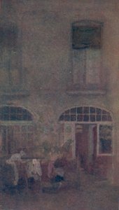 Fehér és szürke The Hotel Courtyard Dieppe, 1885, 1904 alkotó: James Abbott McNeill Whistler