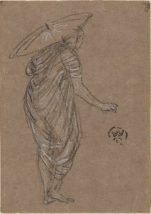 Nő napernyős, 1870-1873. alkotó: James Abbott McNeill Whistler