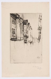 Wych Street, London alkotó: James Abbott McNeill Whistler