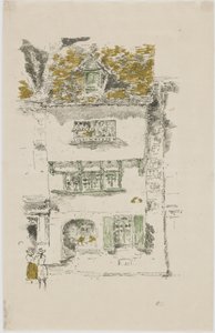 Yellow House, Lannion, 1893 (litó, papíron) alkotó: James Abbott McNeill Whistler