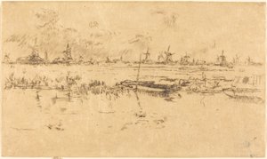 Zaandam, 1889. alkotó: James Abbott McNeill Whistler