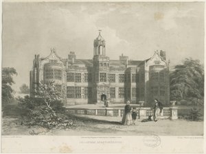 Ingestre Hall: litográfia, nd [c 1844] alkotó: James Astbury Hammersley