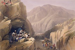A Siri-Khajoor vad hágója, a "Sketches in Afganistan"-ból, Charles Haghe (1810-88) és Louis Haghe (1806-85) metszete, Henry Graves kiadója, 1842 alkotó: James Atkinson