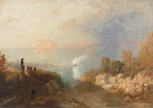 A Menai-szoros bejárata alkotó: James Baker Pyne