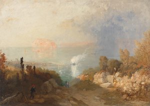A Menai-szoros bejárata alkotó: James Baker Pyne