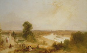 Kilátás a Temzére a Richmond Hillről, 1835 alkotó: James Baker Pyne