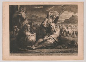 Jób megrovást kap barátaitól alkotó: James Barry