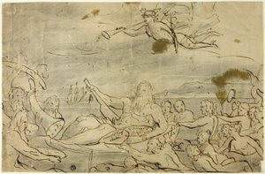 Tanulmány a kereskedelemért vagy a Temze diadala alkotó: James Barry