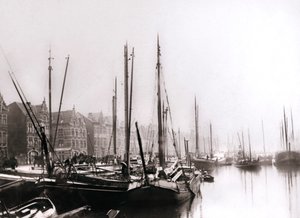 Csatornahajók, Rotterdam, 1898. alkotó: James Batkin