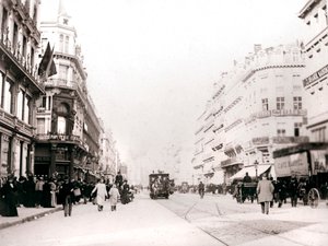 Utcai jelenet, Brüsszel, 1898. alkotó: James Batkin