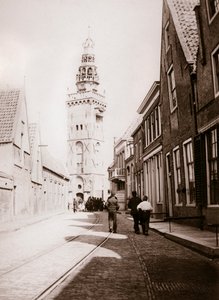 Utcai jelenet, Monnickendam, Hollandia, 1898. alkotó: James Batkin
