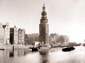 A Montelbaanstoren, Amszterdam, 1898. alkotó: James Batkin