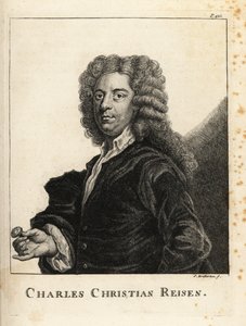 Charles Christian Reisen (1680-1725) angol drágakő- és pecsétmetsző portréja