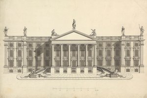 Kész rajz az azonosítatlan palladi kastélyról alkotó: James Bruce