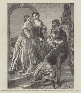 A Chevalier Bayard távozása Bresciából alkotó: James Clarke Hook