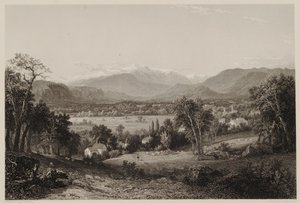 Washington-hegy a Conway völgyéből, John F. Kensett nyomán, James Smillie metszet, J. Dalton nyomta