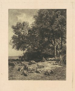 Táj juhokkal alkotó: James David Smillie, after Charles Émile Jacque
