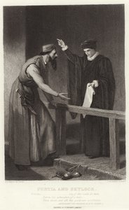Portia és Shylock, Velencei kereskedő, IV. felvonás, I. jelenet