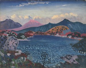 Bala Lake, 1911 körül (olaj, panel)