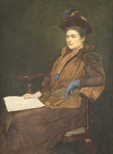 Miss Agnes Ashbee, 1890 (wc és gouache papíron) alkotó: James Dromgole Linton