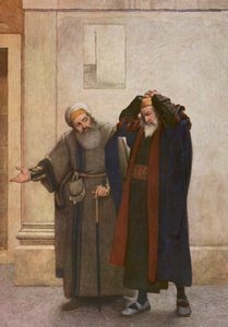 Shakespeare A velencei kalmár című műve: Shylock és Tubal (színes litográfia) alkotó: James Dromgole Linton