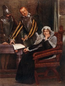 Stuart Mária, skót királynő lemondása a lochleveni kastélyban alkotó: James Dromgole Linton