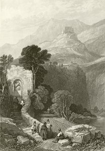 Il Santo Cosimato kolostor, Tivoli, Róma közelében alkotó: James Duffield Harding