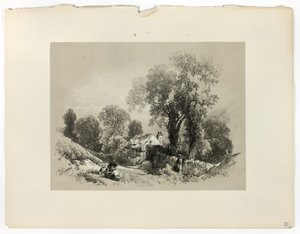 Betws y Coed közelében, IN. Wales, a Picturesque Selections-től alkotó: James Duffield Harding