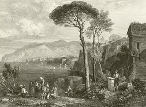 Sorrentói síkság és öböl, Olaszország alkotó: James Duffield Harding