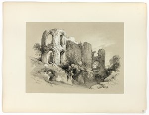 Római fürdő Trevesben, a Festői válogatásokból alkotó: James Duffield Harding