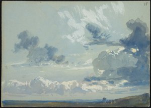 Égbolt tanulmányozás horizonttal (végről) alkotó: James Duffield Harding