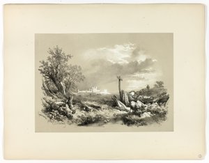 Tynemouth kastély, a festői válogatásokból alkotó: James Duffield Harding