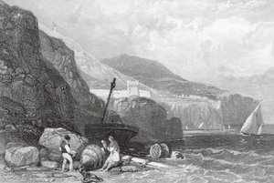 Vico, Nápolyi öböl, Olaszország (metszet) alkotó: James Duffield Harding