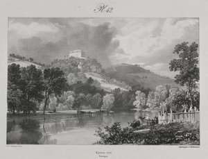 Festői és romantikus utazások a régi Franciaországban. Auvergne: Château Neuf alkotó: James Duffield Harding