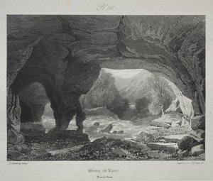 Festői és romantikus utazások az ókori Franciaországban. Franche-Comté: A Lison forrása alkotó: James Duffield Harding