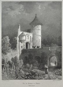 Festői és romantikus utazások az ókori Franciaországban. Franche-Comté: Frasne várának kilátása alkotó: James Duffield Harding