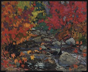 Autumn Leaves, Batchewana, Algoma, 1919 körül (olaj kompozit cellulózlemezen)