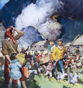 Természeti katasztrófát elhagyó családok alkotó: James Edwin McConnell