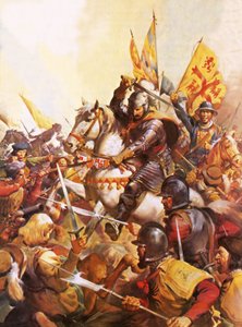 Wallenstein a lutzeni csatában alkotó: James Edwin McConnell