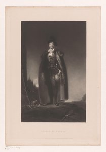 John Philip Kemble portréja, mint Hamlet alkotó: James Egan