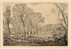 A nyárfákkal körülvett tó alkotó: James Ensor