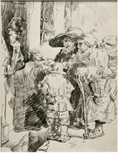 A koldusok a bejárati ajtóban alkotó: James Sidney Ensor