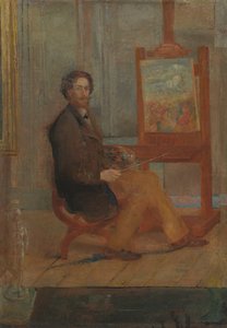 Ensor a festőállványánál, 1886 körül (olaj, vászon)