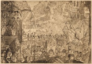 Krisztus bevonulása Brüsszelbe alkotó: James Ensor