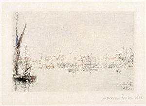 Kilátás az ostendei kikötőre alkotó: James Ensor