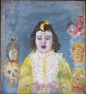 A maszkos lány (Úrvacsorázás) alkotó: James Ensor